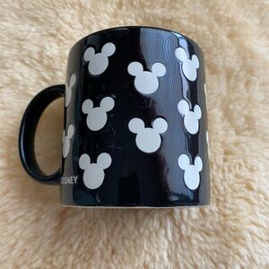 Vintage Disney Mickey Mouse Mug Silhouette Black White